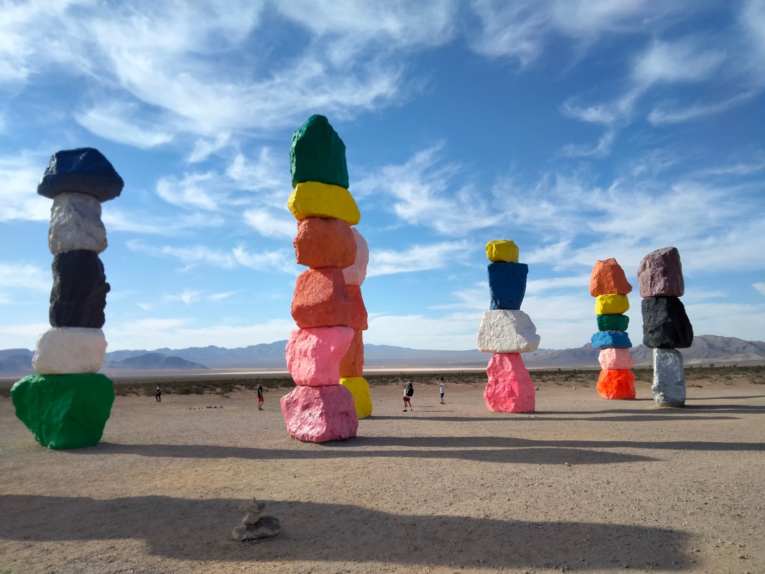 Seven Magic Mountains outside of Las Vegas, NV
